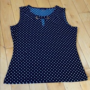 Tommy Hilfiger size L polka dot tank top blouse